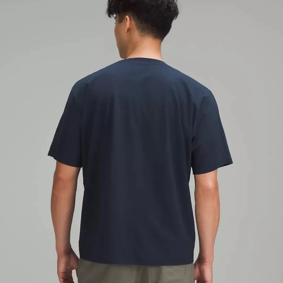 Mens Lululemon Pique Oversized Fit T Shirt True Navy LM3EM5S $68 XSMALL XS NWT - Picture 2 of 11
